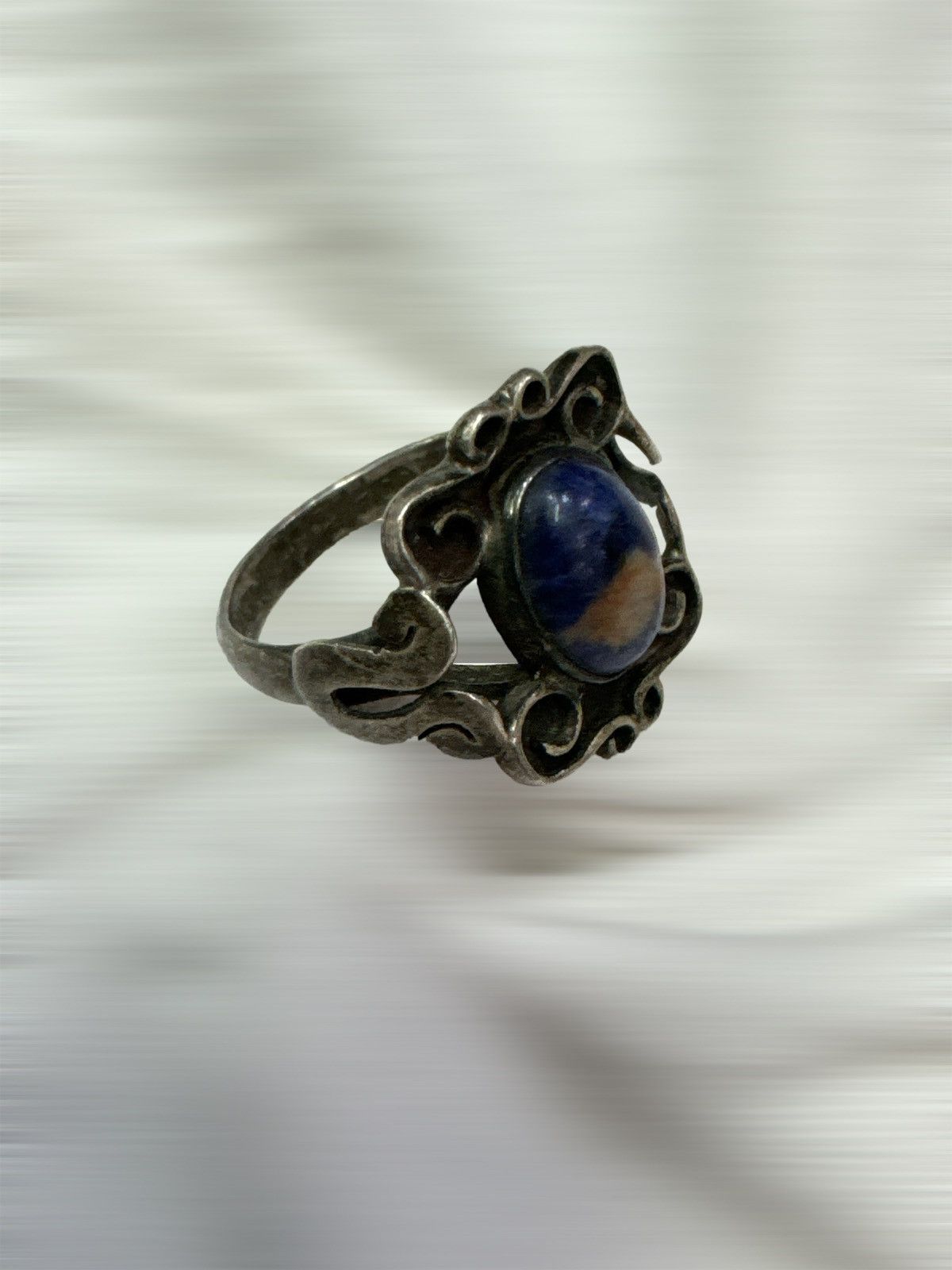 Jewelry × Sterling Silver × Vintage REMY TAXCO MEXICO SODALITE 925 STERLING SILVER RING SIZE 7 Size ONE SIZE - 1 Thumbnail