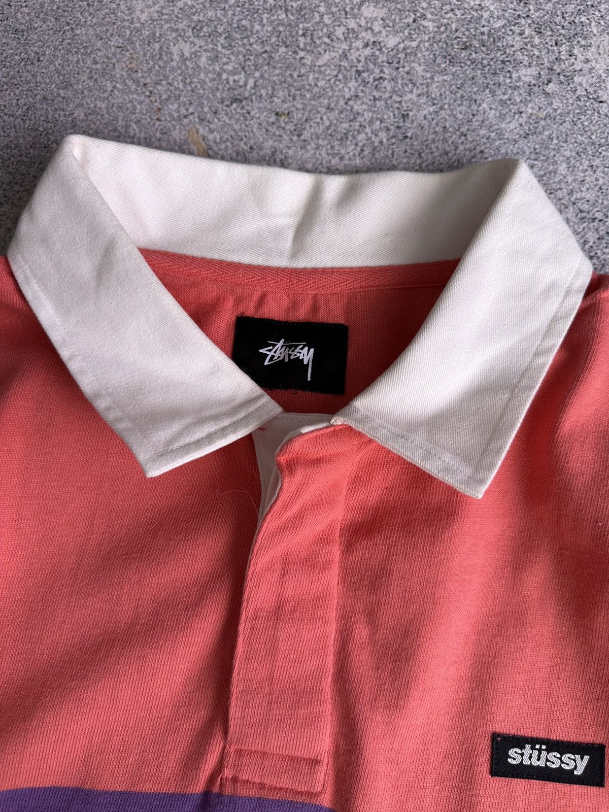 Japanese Brand × Stussy × Vintage Vintage Stussy Y2K Pink Long Sleeve Sweatshirt Size US L / EU 52-54 / 3 - 5 Thumbnail