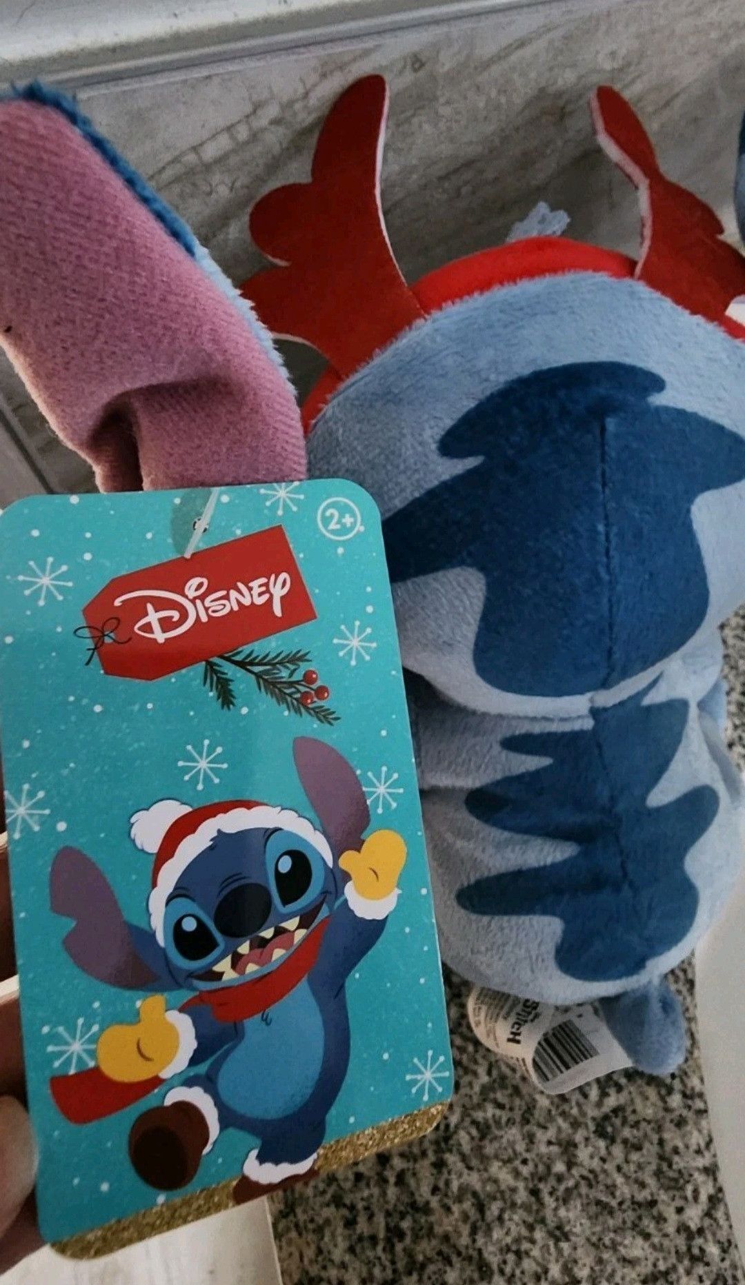 Disney NWT Disney Stitch Holiday Plush 7.8in Size ONE SIZE - 3 Thumbnail
