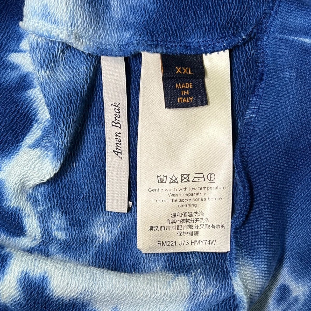 Louis Vuitton LOUIS VUITTON 2022SS ×Virgil Abloh Tie-dye LV Logo Hoodie Size US XL / EU 56 / 4 - 5 Thumbnail