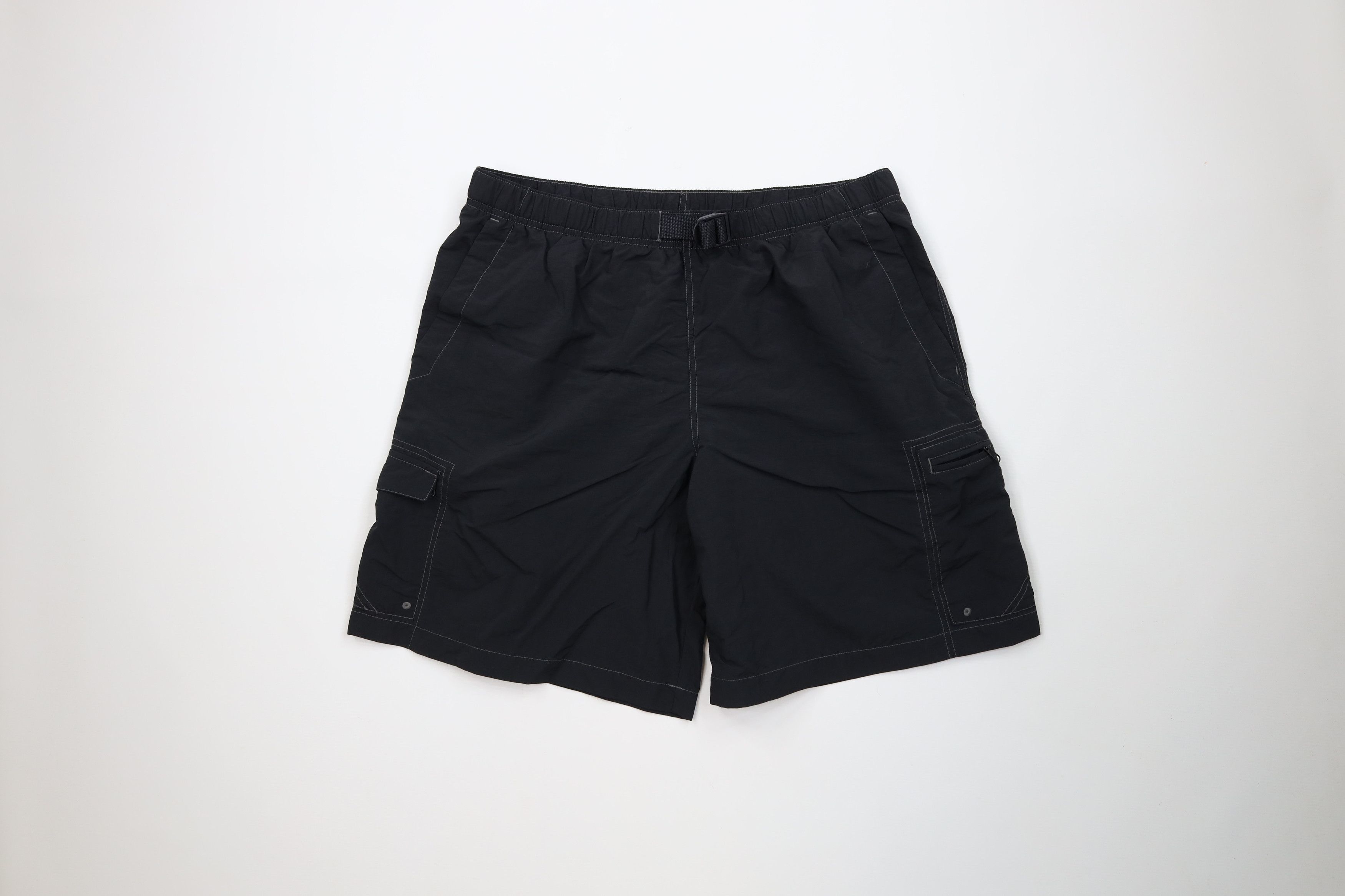 Columbia Vintage Columbia Belted Lined Trekking Cargo Shorts Black Size US 34 / EU 50 - 1 Thumbnail