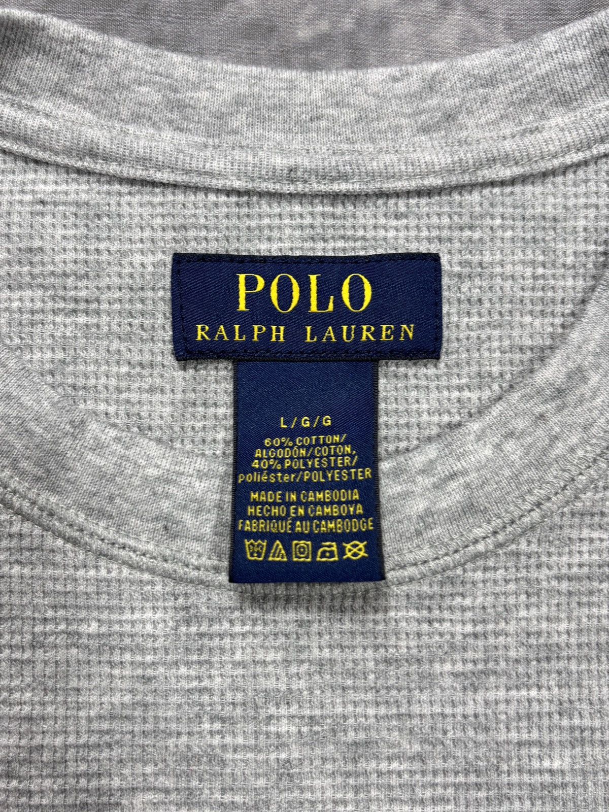 Polo Ralph Lauren Polo Ralph Lauren Thermal Longsleeve Shirt Base Layer Waffle Size US L / EU 52-54 / 3 - 5 Thumbnail
