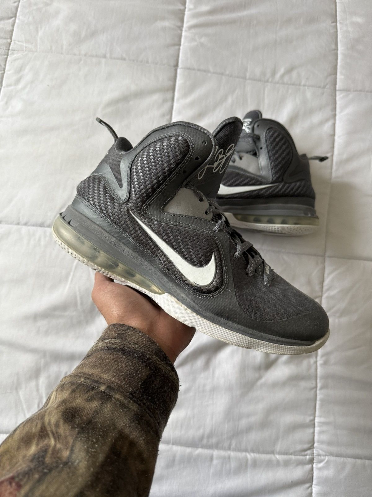 Nike 2012 Nike LeBron 9 “Cool Grey” Size US 10 / EU 43 - 1 Thumbnail