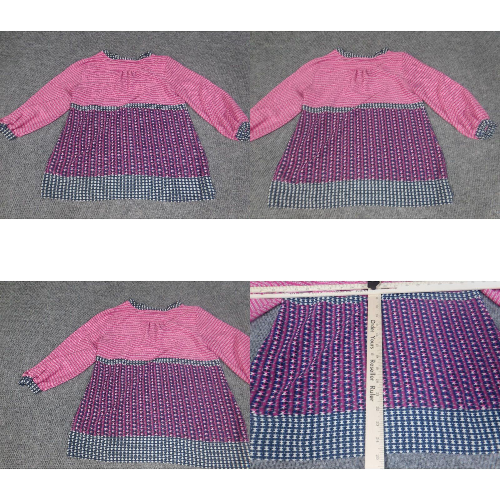 Willi Smith Willi Smith Blouse Womens S Pink Striped Pullover Collared Long Sleeve Button Polyester Regular Stretch Casual Vintage No Size S / US 4 / IT 40 - 8 Thumbnail