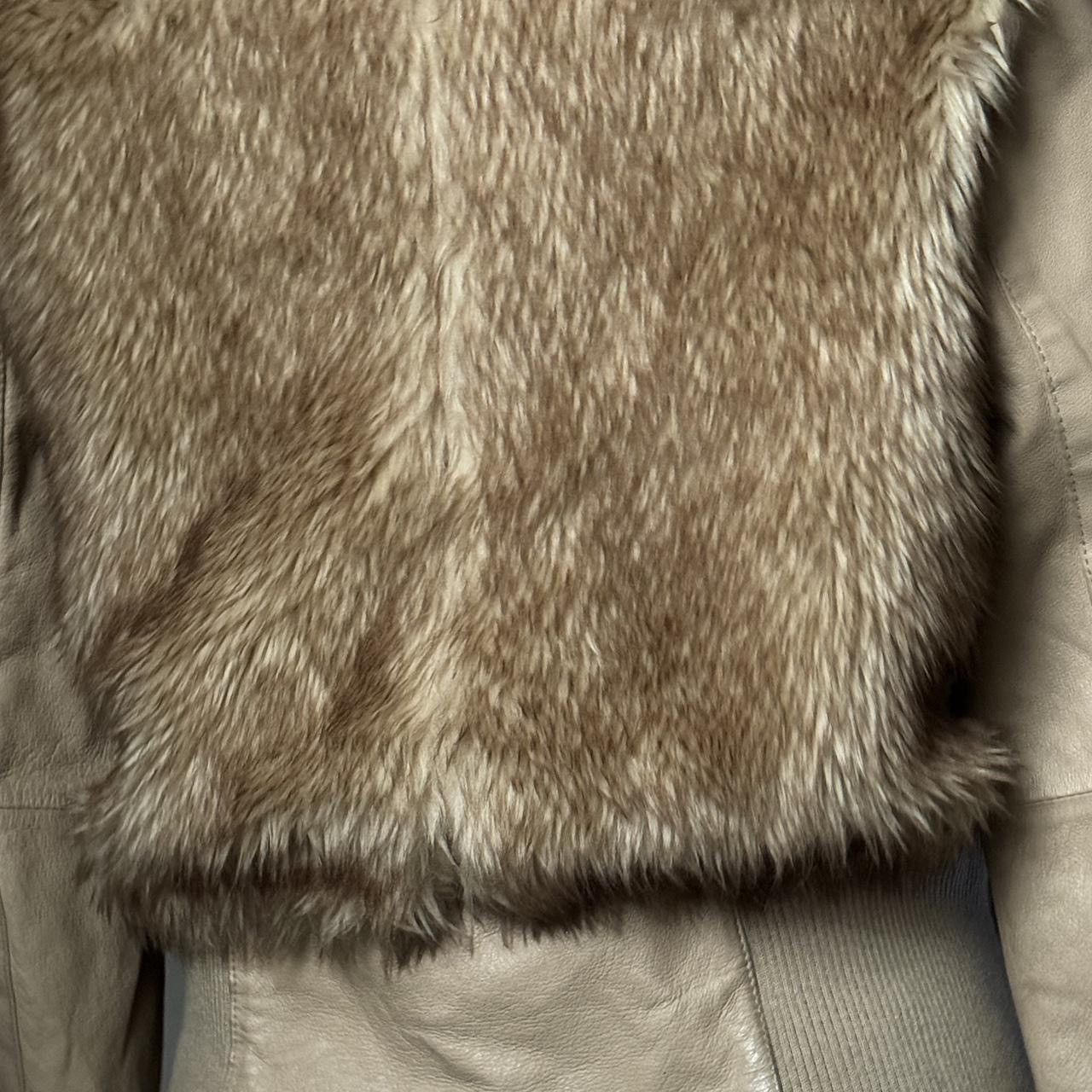 Vintage Genuine leather jacket with fur details and cinched inserts Size S / US 4 / IT 40 - 7 Thumbnail
