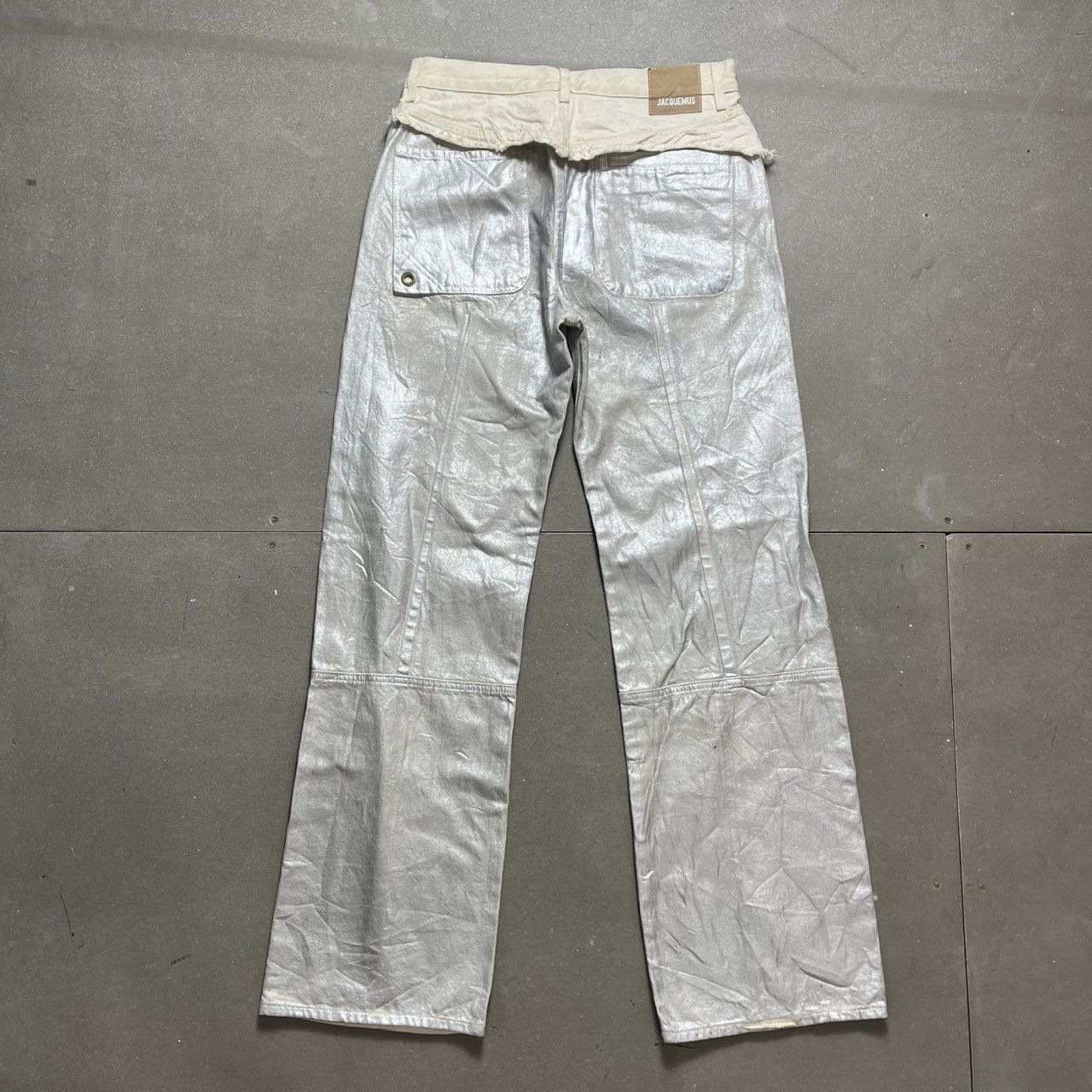 Jacquemus Jacquemus Silver Metallic Jeans Size 34" / US 12 / IT 48 - 11 Thumbnail