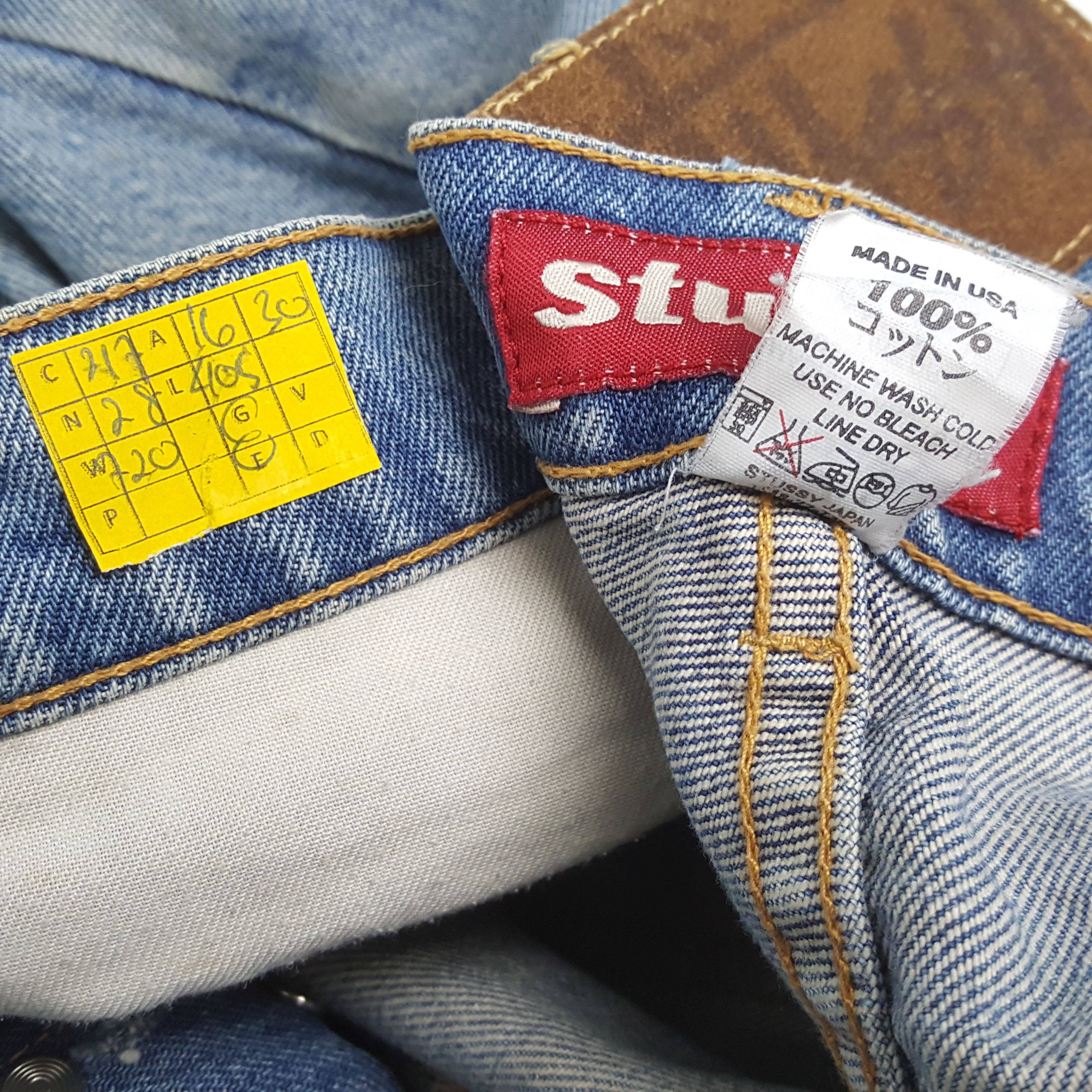 Stussy × Vintage Vintage STUSSY Streetwear Skateboard Big Logo Design Jeans Size US 32 / EU 48 - 13 Thumbnail