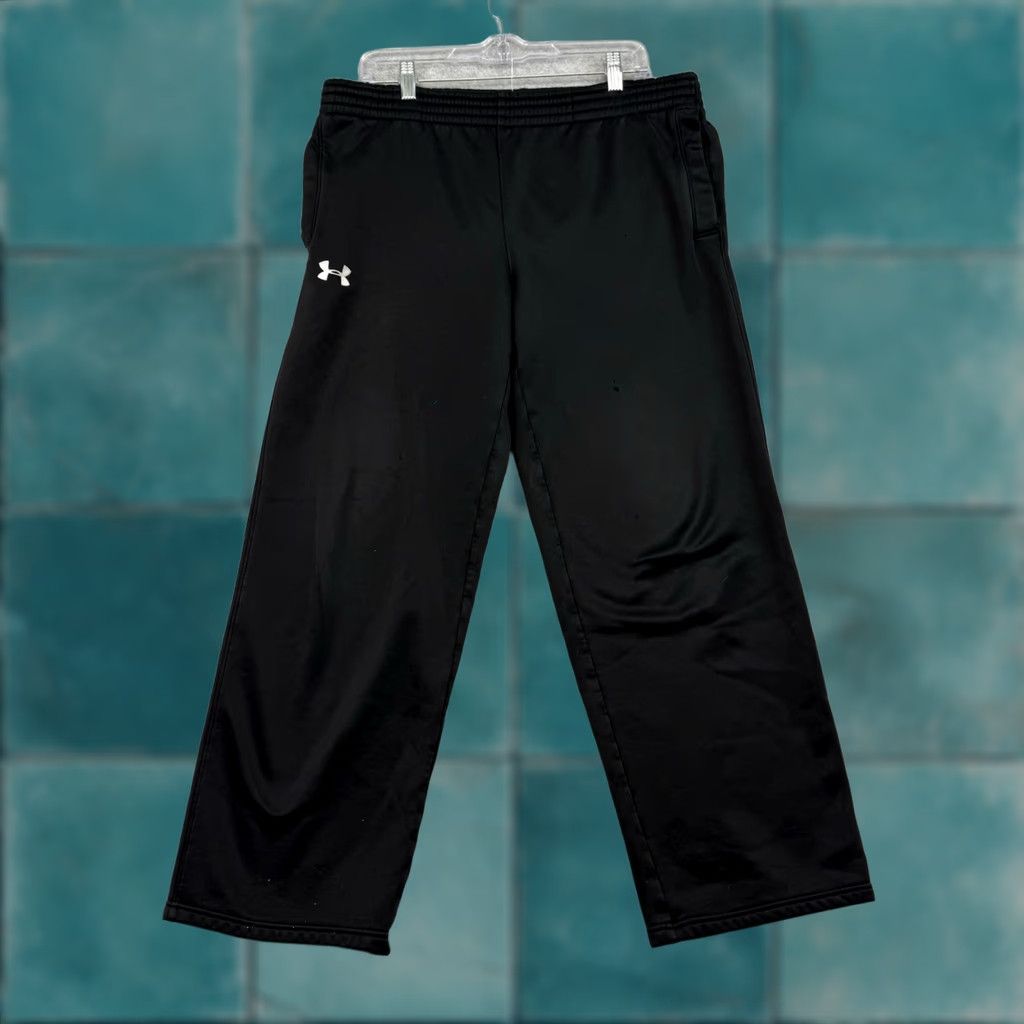 Under Armour Under Armour Track Pants Men’s M Black Athletic Regular Straight Leg Sweatpants - Breathable, Drawstring, Gym & Training Size US 31 - 1 Thumbnail