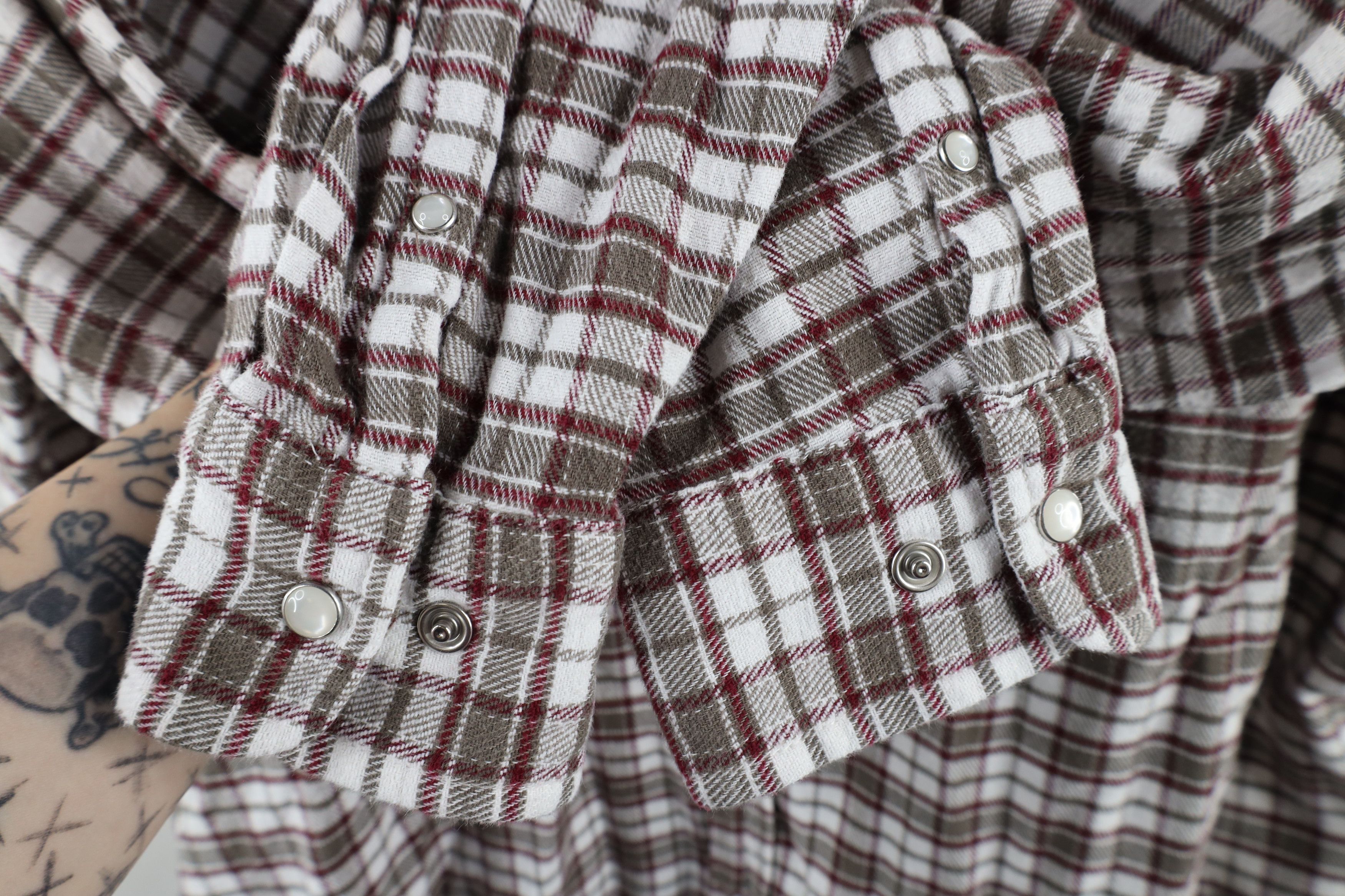Vintage Vintage 90s Streetwear Collared Snap Button Shirt Plaid Size US XL / EU 56 / 4 - 6 Thumbnail