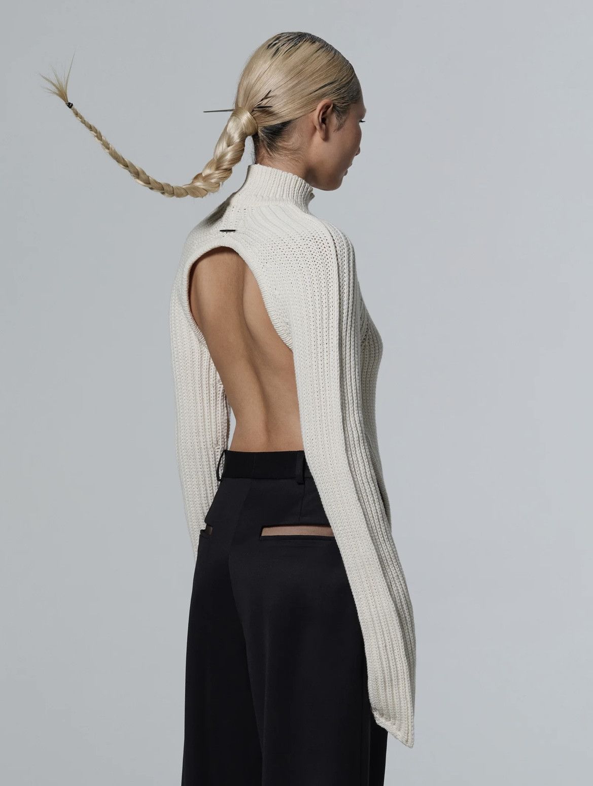 Other Grace Ling Open Back Sweater Size L / US 10 / IT 46 - 3 Thumbnail