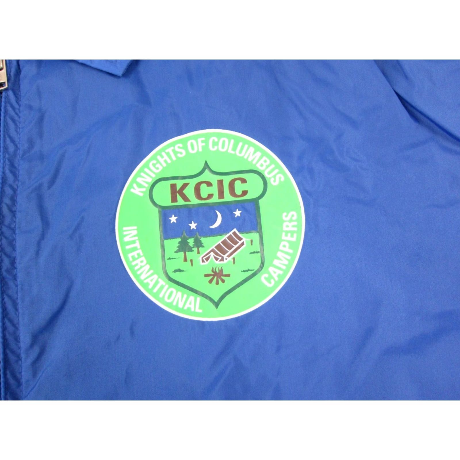 Vintage VINTAGE Knights of Columbus Jacket Mens Large Blue Windbreaker Zip Up 90s Hack Sports Logo Size US L / EU 52-54 / 3 - 3 Thumbnail