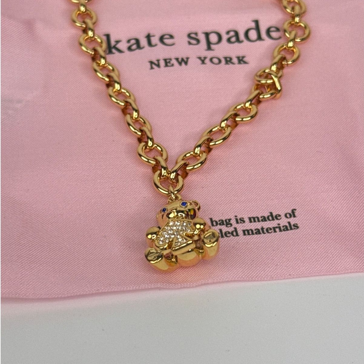 Kate Spade Kate Spade Oh What Fun Spade Teddy Bear Charm Bracelet Size ONE SIZE - 4 Thumbnail