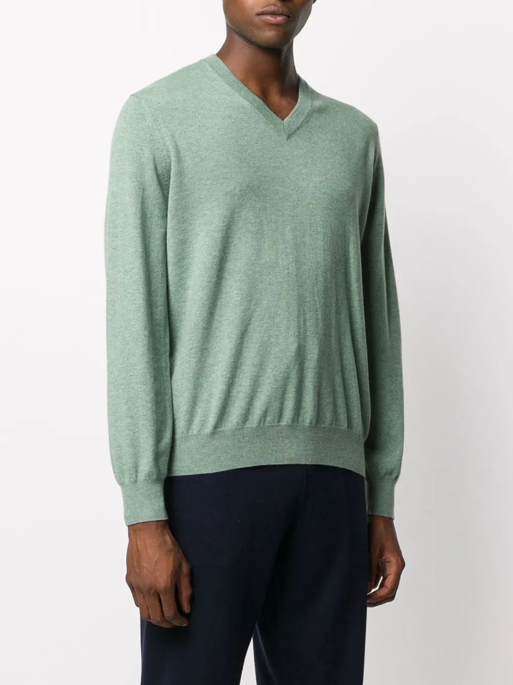 Brunello Cucinelli o1y0526 Cashmere Blend Sweater in Sage Green Size US S / EU 44-46 / 1 - 2 Thumbnail