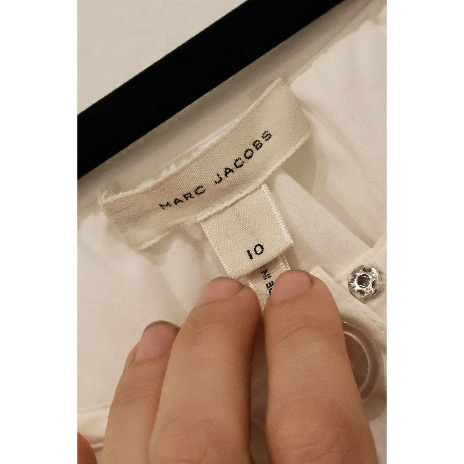 Marc Jacobs Vintage Marc Jacobs White Cotton Button Down Blouse Size L / US 10 / IT 46 - 8 Thumbnail