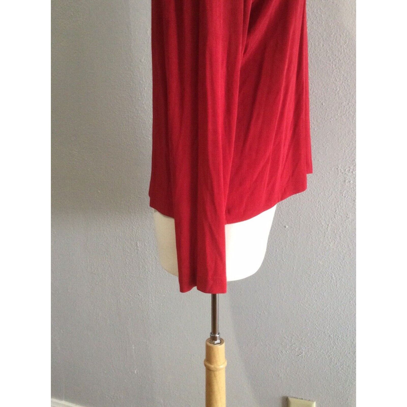 Chicos Chico's Travelers Long Sleeve Red Pullover Top Size 3/XL/16 Size XL / US 12-14 / IT 48-50 - 5 Thumbnail