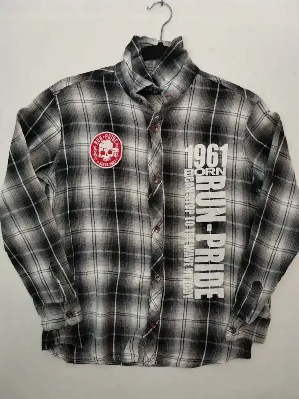 Flannel Vintage Run Pride Skull Big Logo Flannel Size US S / EU 44-46 / 1 - 1 Thumbnail
