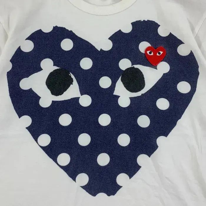 Comme des Garcons COMME DES GARCONS Play Polka Dot Love Tee Shirt Size S / US 4 / IT 40 - 3 Thumbnail