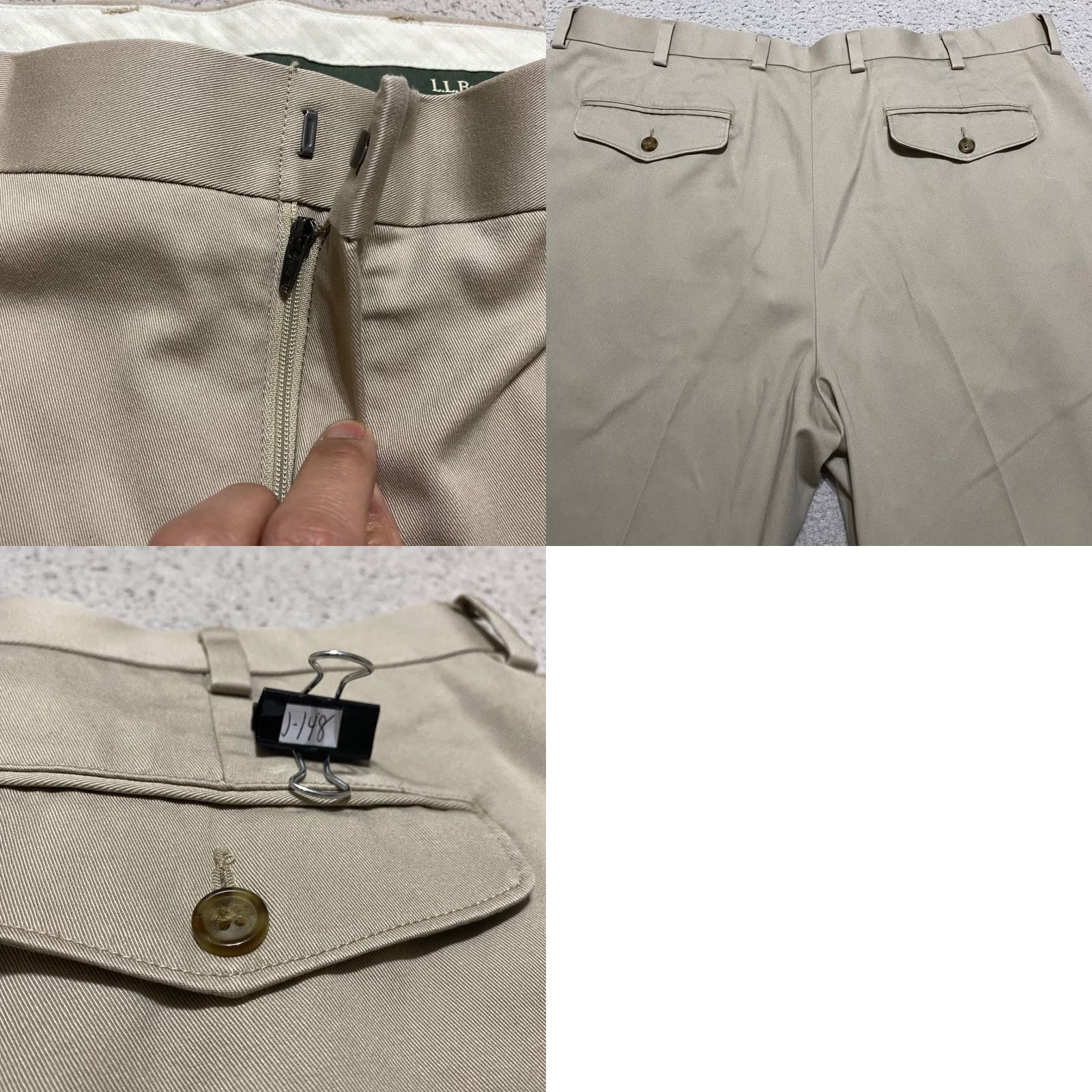 Vintage L.L. Bean Mens Pants Beige Straight Leg Chino High Rise Classic Fit 40 Regular Men’s Vintage No Size US 38 / EU 54 - 8 Thumbnail