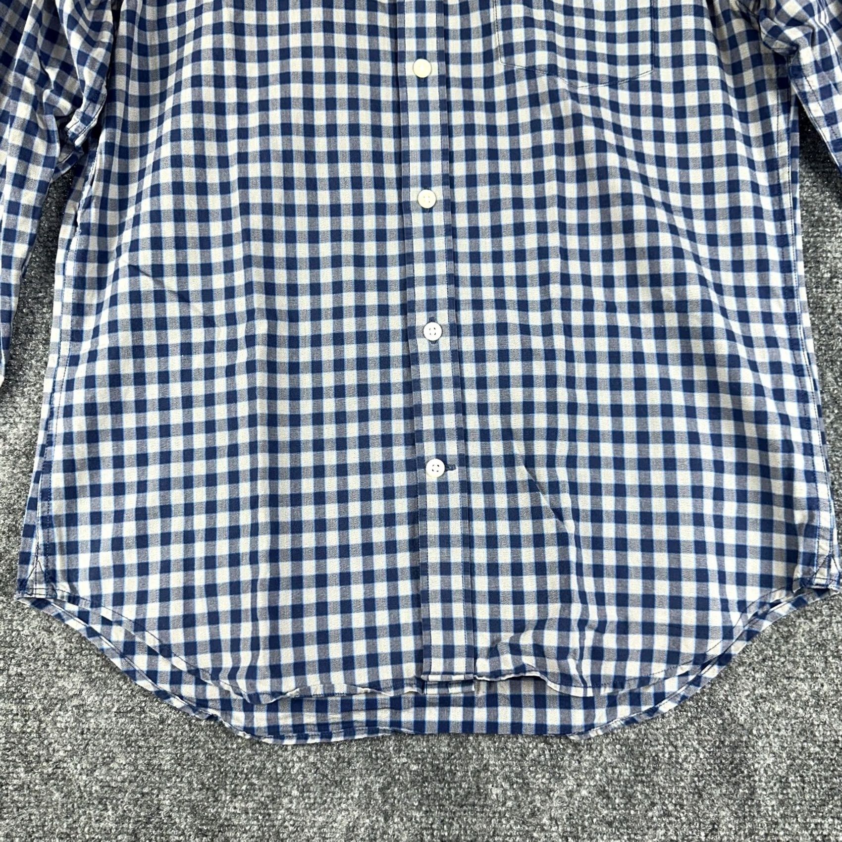 Eddie Bauer Eddie Bauer Shirt Mens S Blue Gray Gingham Check Cotton Soft Wash Slim Fit Button-Up Long Sleeve Casual Business Travel Men Mens Size US S / EU 44-46 / 1 - 2 Thumbnail
