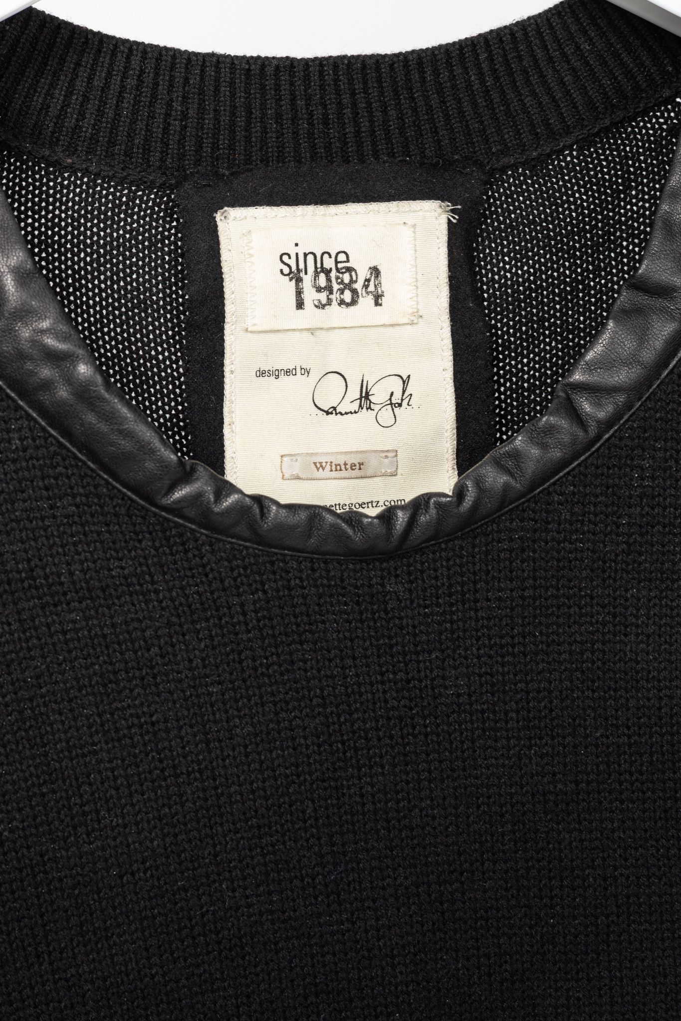 Annette Gortz Annette Gortz AW10 Fero Cotton & Wool Leather-Trim Sweater Size M / US 6-8 / IT 42-44 - 4 Thumbnail
