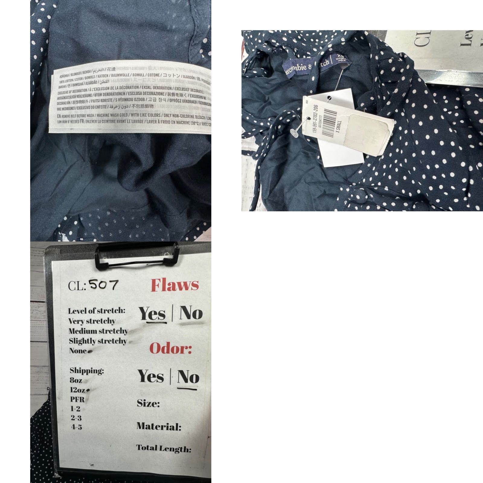 Abercrombie & Fitch Abercrombie & Fitch Womens Tank XS Blue Polka Dot Tunic Tank Top New Size XS / US 0-2 / IT 36-38 - 8 Thumbnail