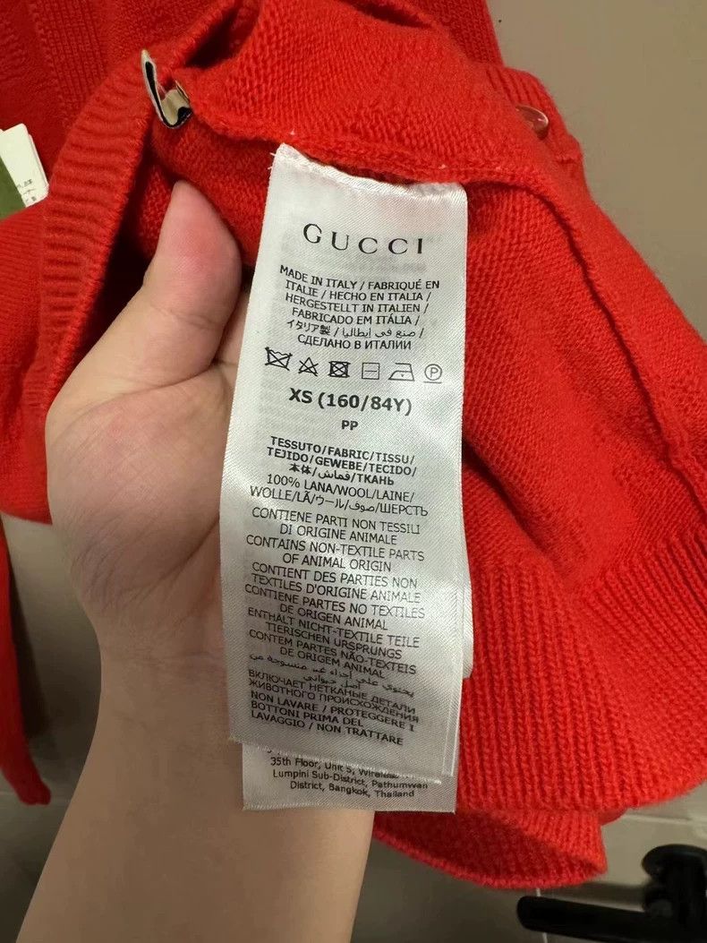 Gucci Gucci Red full-print embossed old flower cardigan sweater 2 Size US XS / EU 42 / 0 - 4 Thumbnail