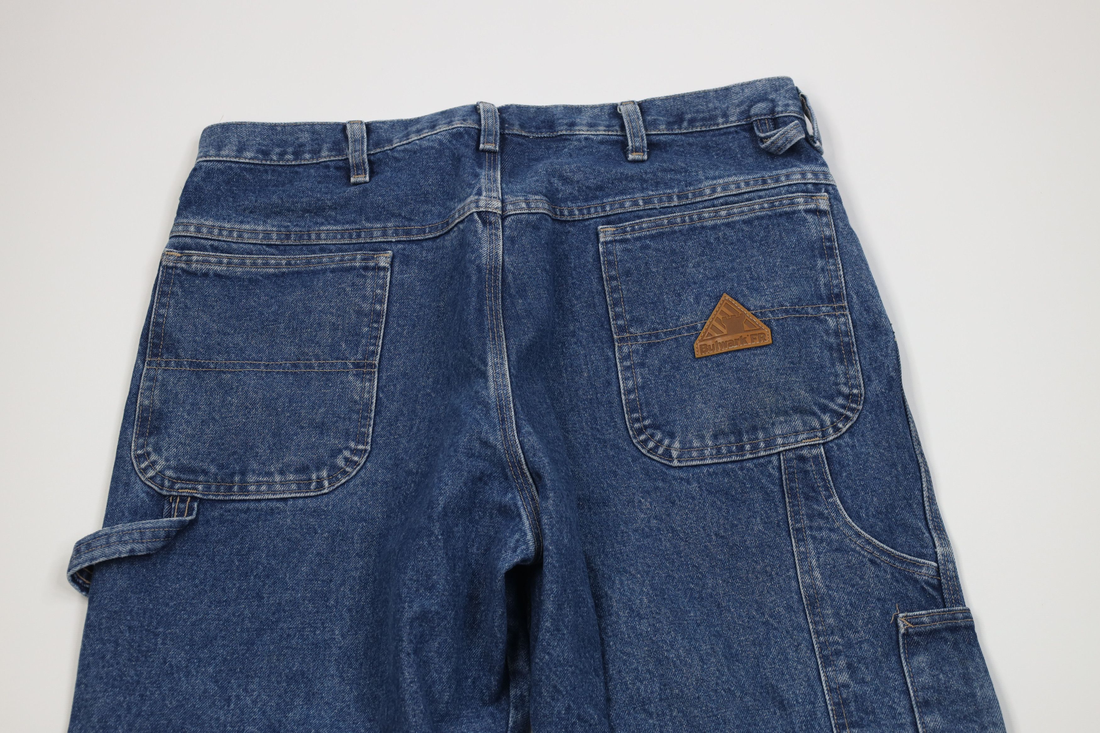 Vintage Bulwark FR Fire Flame Resistant Wide Leg Denim Jeans Size US 38 / EU 54 - 11 Thumbnail