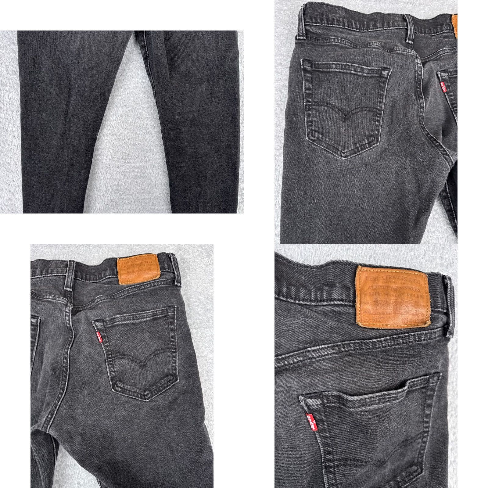 Levi's Levis 512 Jeans Black Denim Distressed Cotton 34x29 5-Pocket Regular Fit Adult Men Jeans Vintage No Size US 34 / EU 50 - 10 Thumbnail