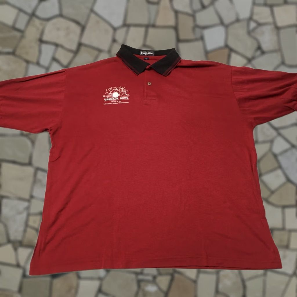 Vintage King Louie America Polo Shirt Men L Red Cotton Short Sleeve Polo Size US L / EU 52-54 / 3 - 1 Thumbnail