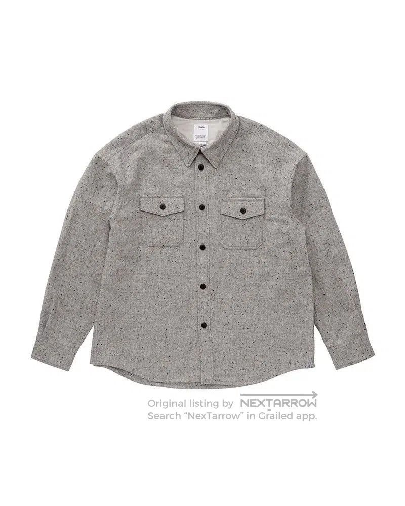 Visvim grey lumber tweed long sleeve shirt. Size US L / EU 52-54 / 3 - 3 Thumbnail