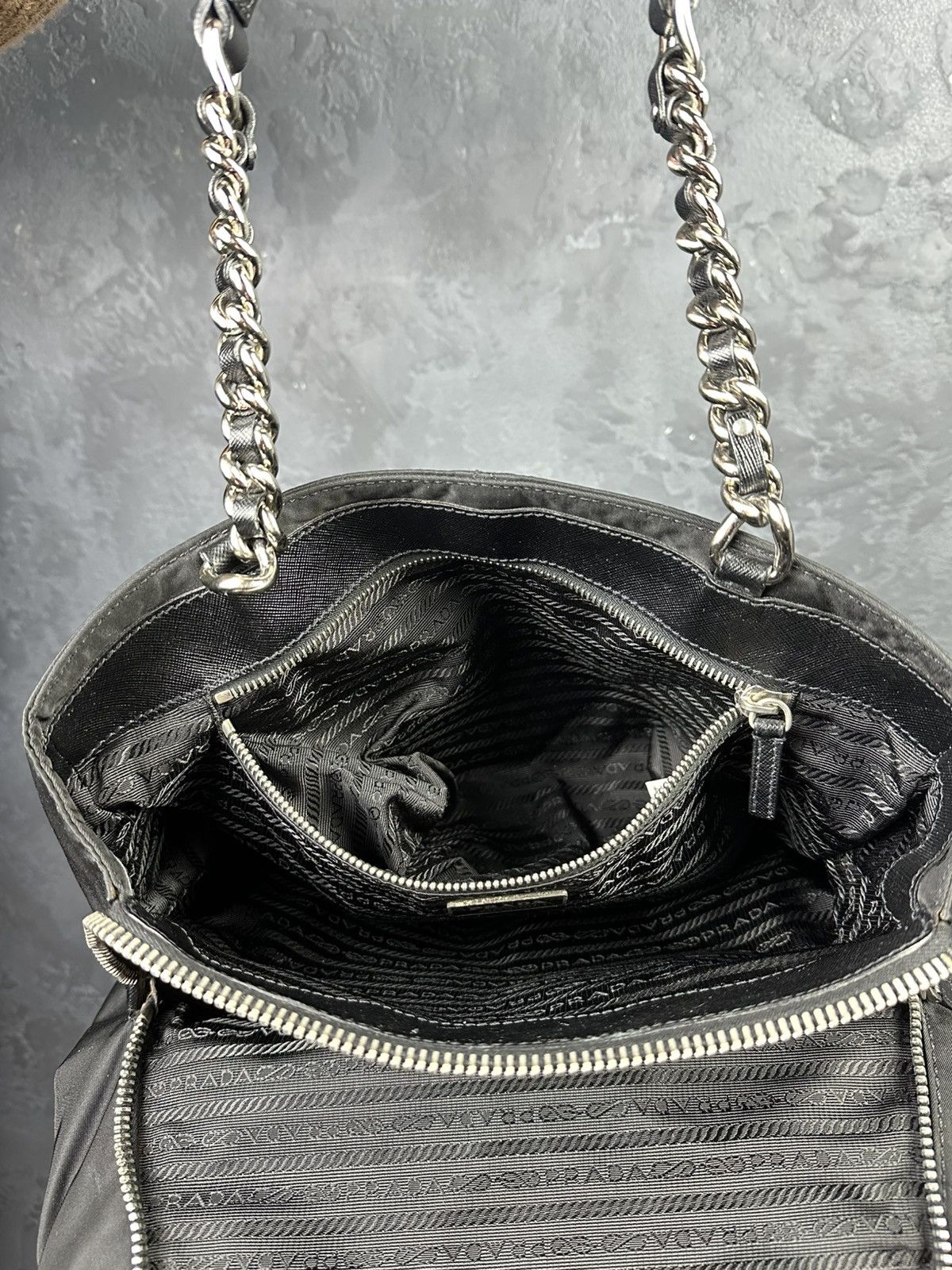 Prada Vintage 90s PRADA Tessuto Nylon Shoulder Bag Rare Size ONE SIZE - 11 Thumbnail