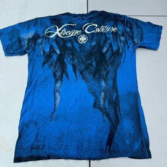 Designer XTREME COUTURE BLUE CROSS T-SHIRT SZ 2XL XXL Size US XXL / EU 58 / 5 - 6 Thumbnail
