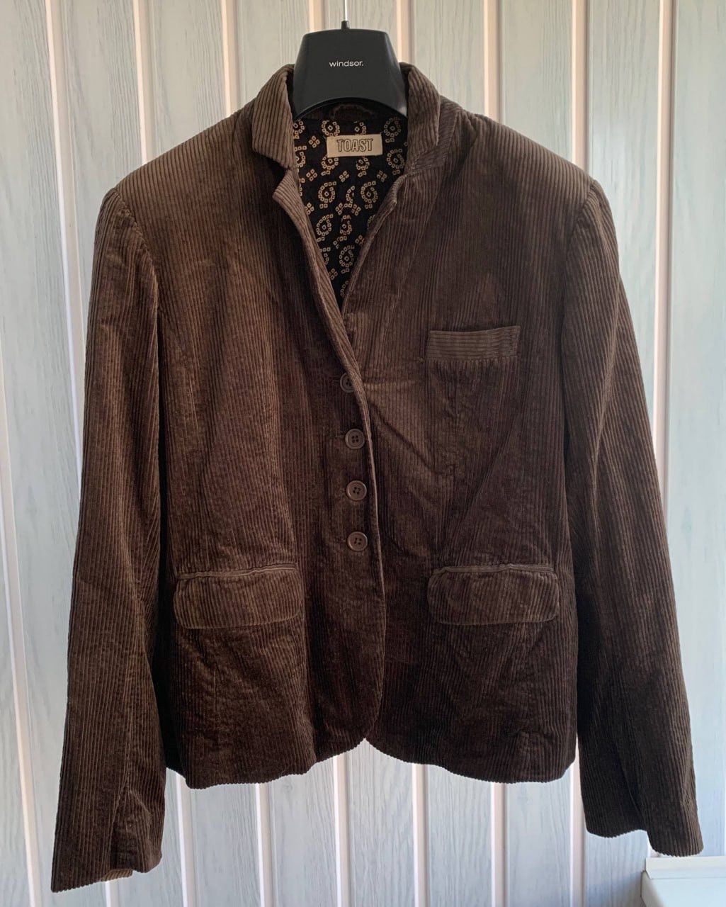 Other Toast Women`s Brown Cotton & Acetate Button Corduroy Jacket Size M / US 6-8 / IT 42-44 - 1 Thumbnail