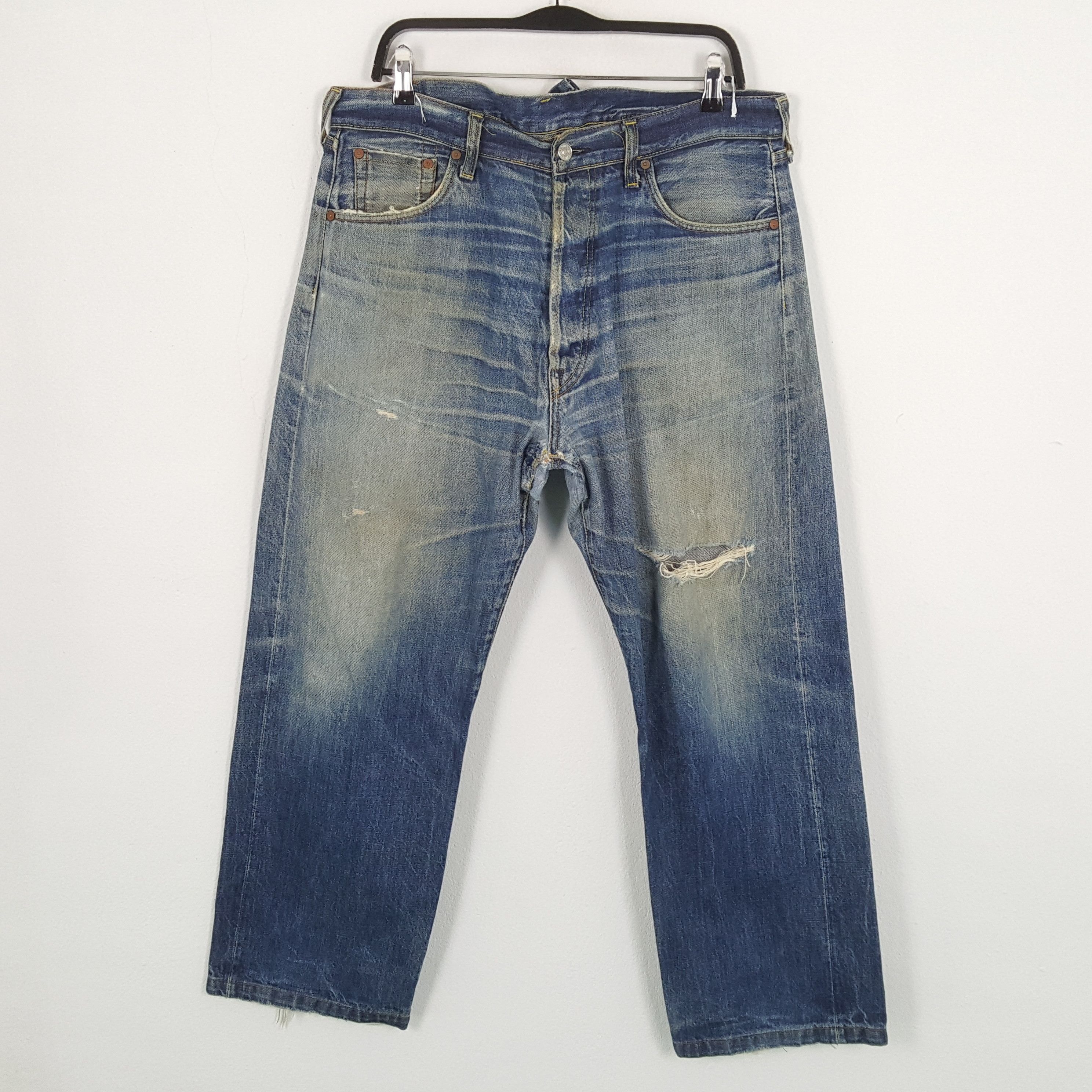 Japanese Brand × Vintage EVISU Japanese Brand Fashion Style Custom Daicock Jeans Size US 35 - 4 Thumbnail