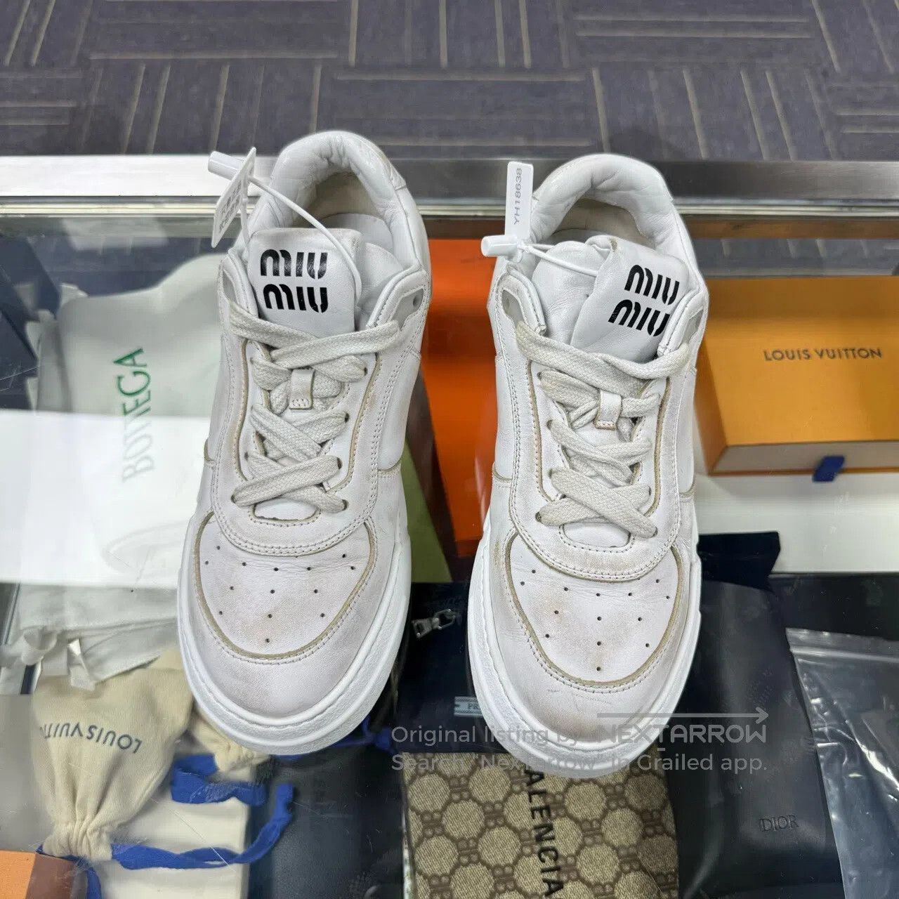 Miu Miu Miu Miu Worn-out sneakers Size US 7 / IT 37 - 1 Thumbnail