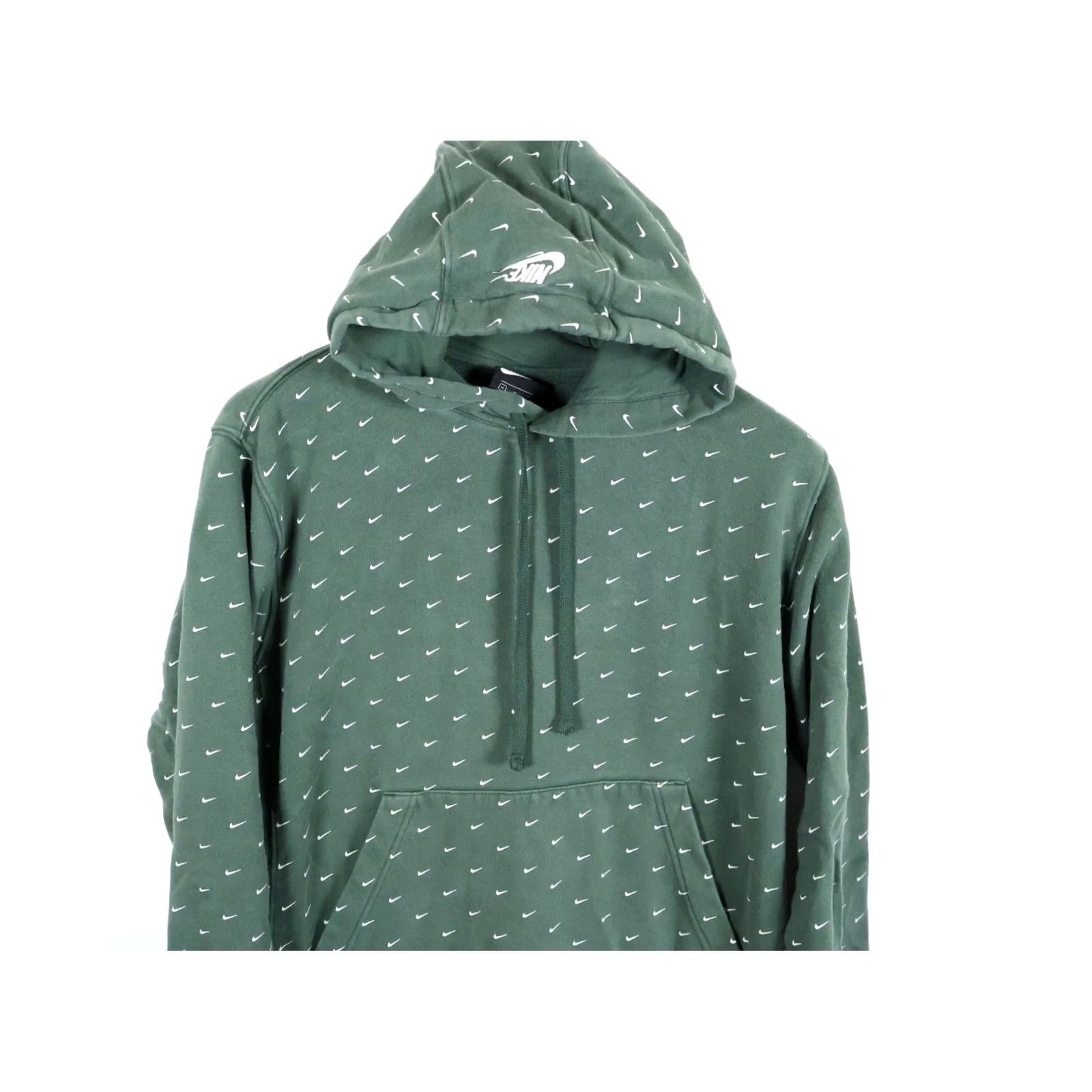Nike Nike Swoosh Hoodie Men's Medium Green AOP Drawstring Pullover Sweatshirt Size US M / EU 48-50 / 2 - 4 Thumbnail