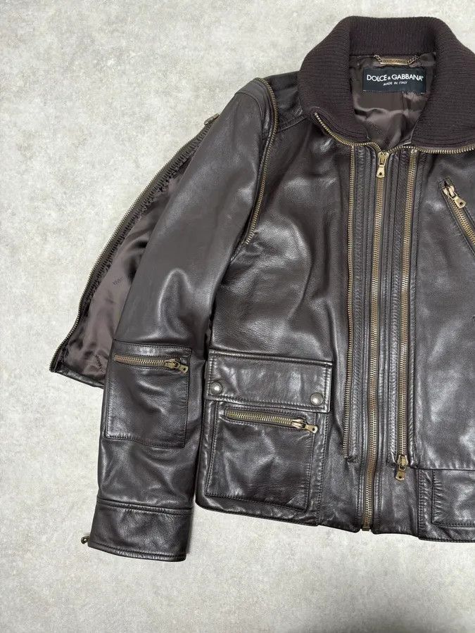 Dolce & Gabbana AW2003 Dolce & Gabbana Layered Multi Zip Leather Jacket Size US M / EU 48-50 / 2 - 10 Thumbnail