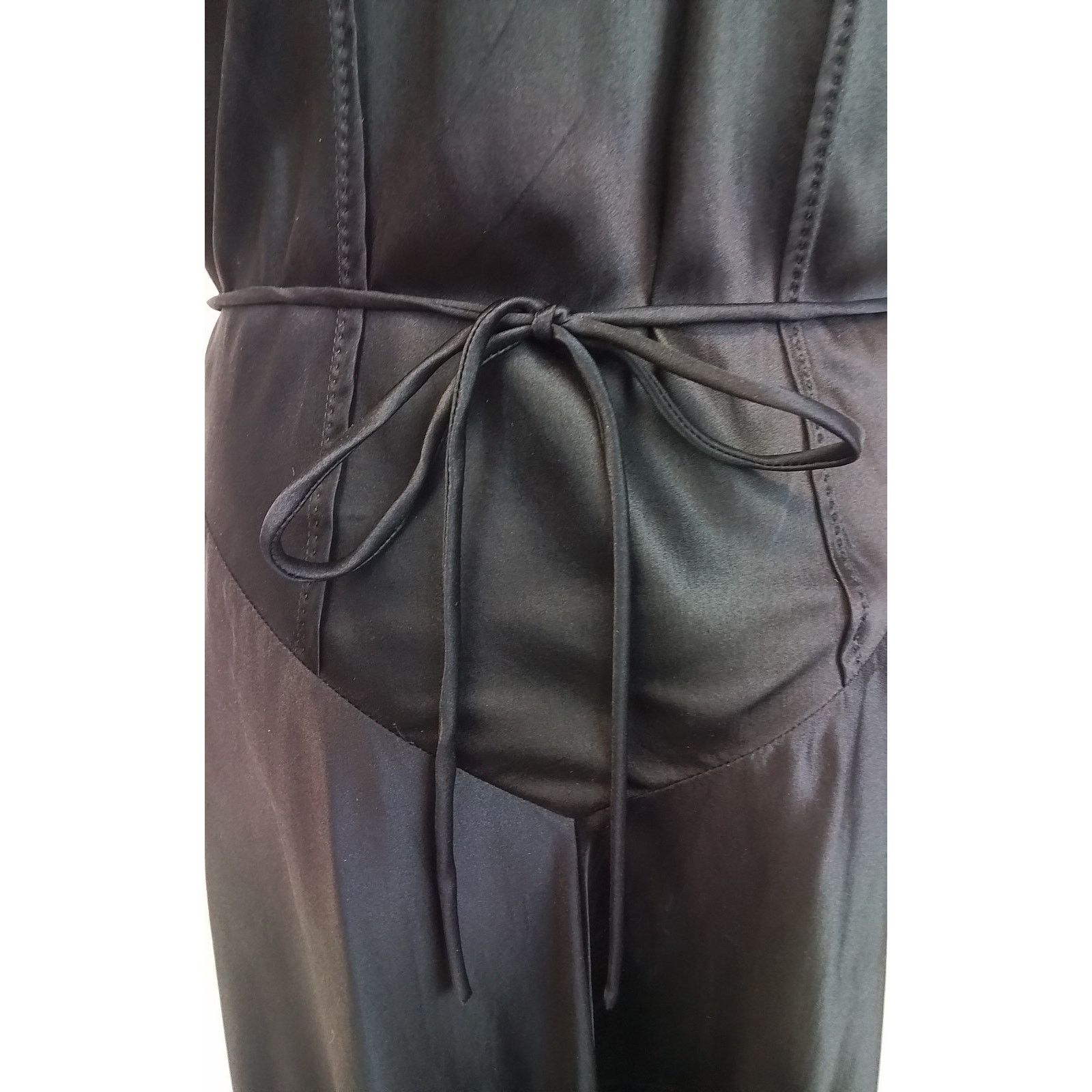 Rochas Rochas Silk Dress Women's IT 40 US 4 Black A-line V-neck Size S / US 4 / IT 40 - 7 Thumbnail