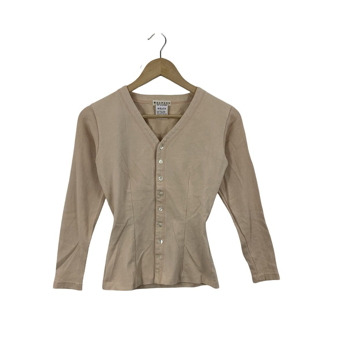 Vintage Vintage MACPHEE TOMORROWLAND Collection Ribbed Cardigan Size XS / US 0-2 / IT 36-38 - 3 Thumbnail