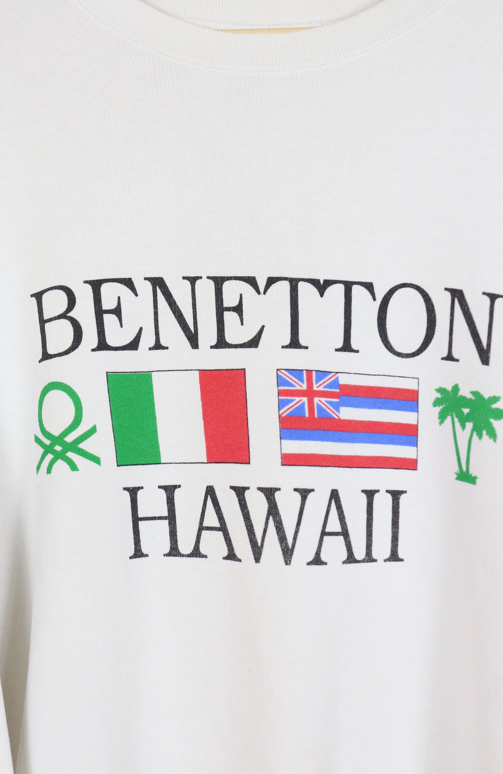 Beams Plus × Benetton Vintage Benetton Hawaii Logo Flag Sweatshirt 90s USA Size US S / EU 44-46 / 1 - 3 Thumbnail