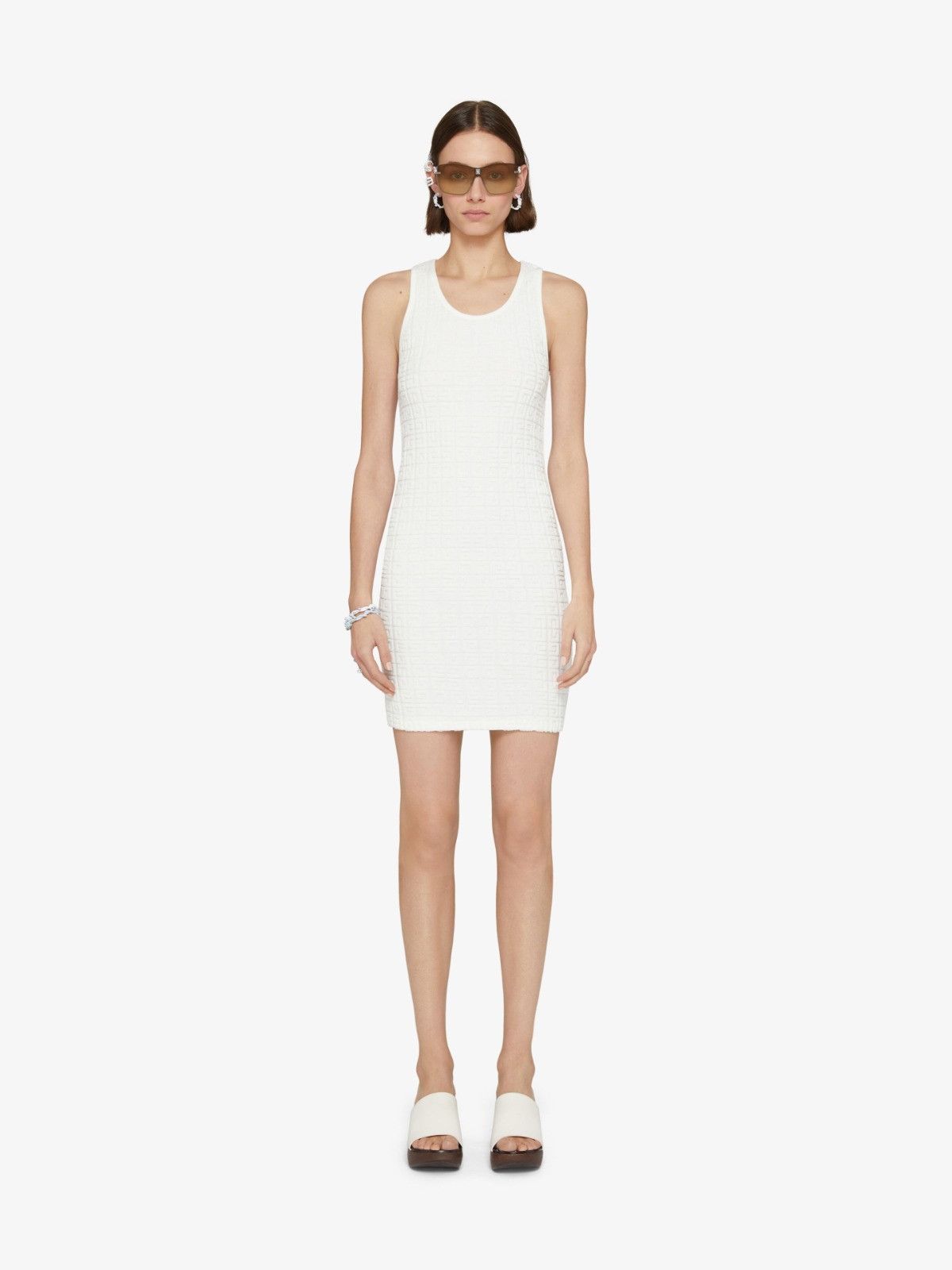 Givenchy o1mle0325 Tank Top Mini Dress in White Size S / US 4 / IT 40 - 3 Thumbnail