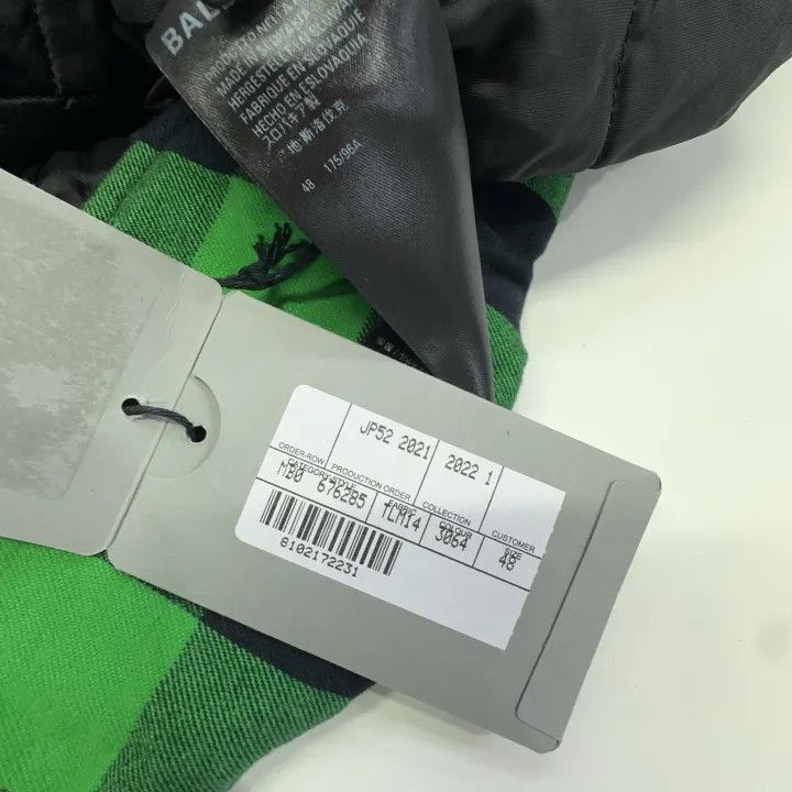 Balenciaga Balenciaga Green Check Long Sleeve Shirt 0079-2507 Size US L / EU 52-54 / 3 - 7 Thumbnail
