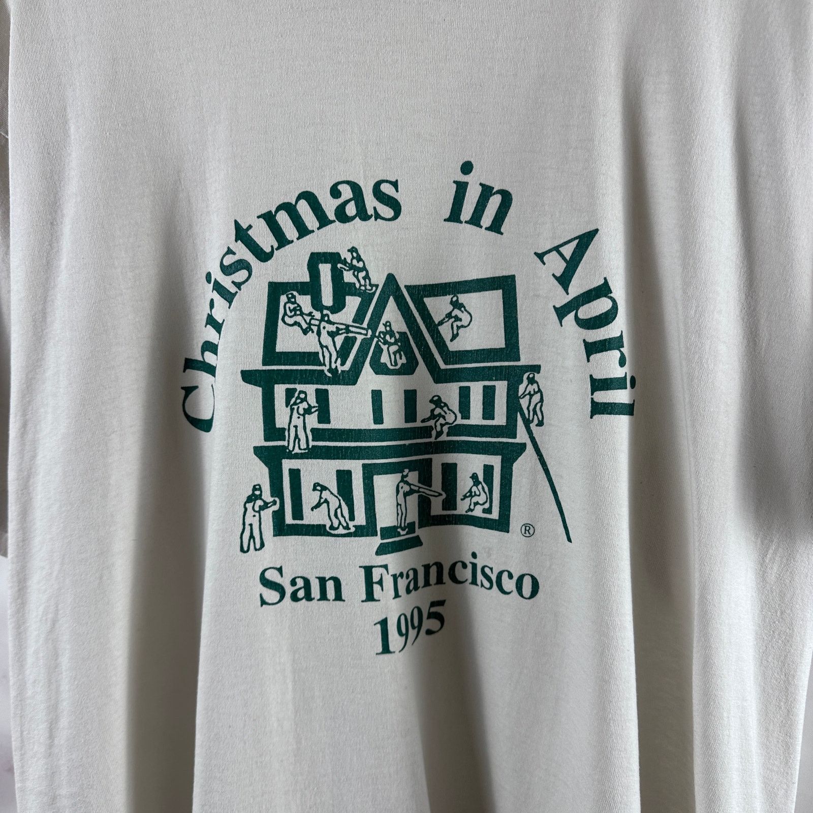 Vintage Vintage 1995 San Francisco White Graphic Tee Size US XL / EU 56 / 4 - 2 Thumbnail