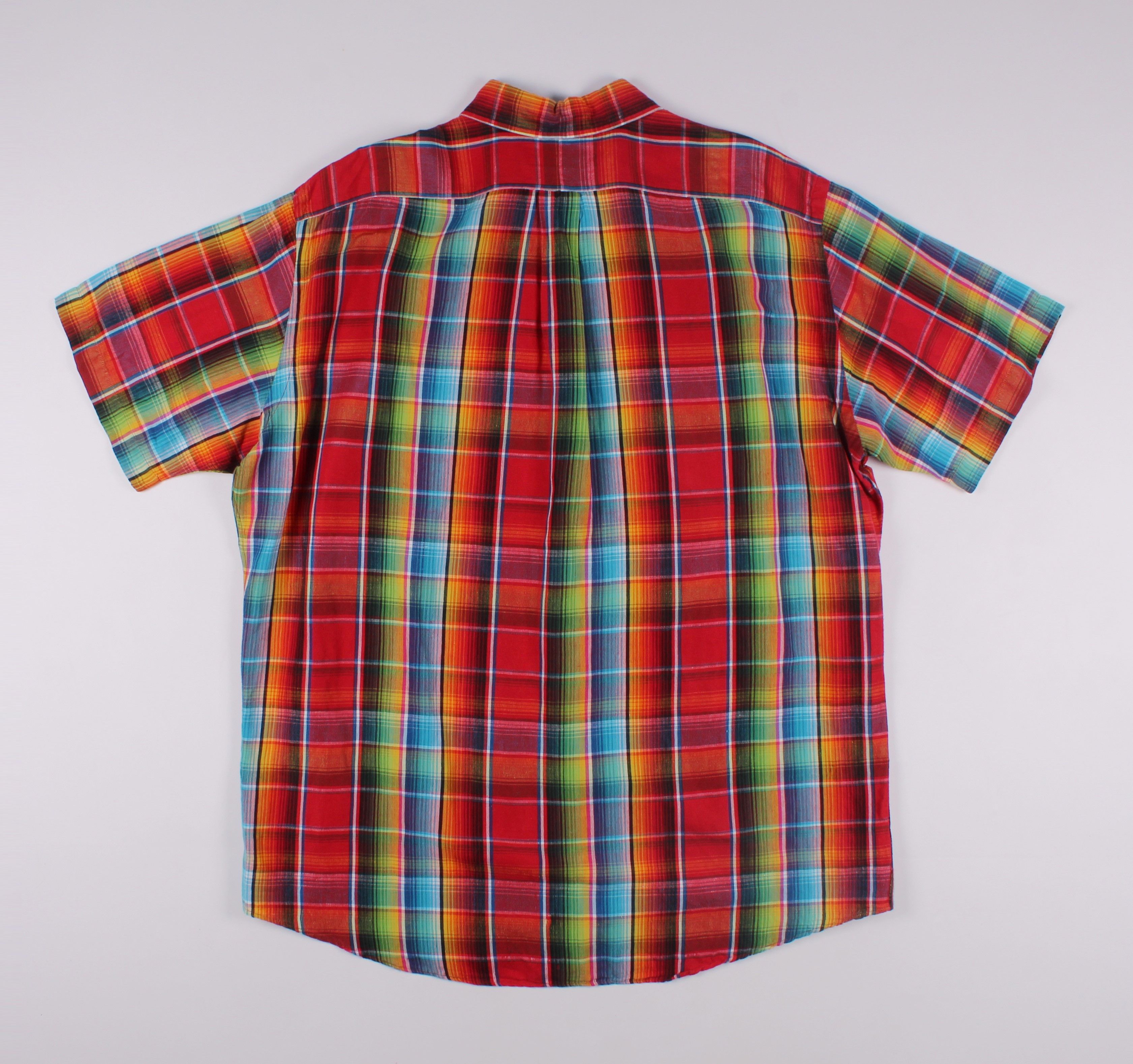Ralph Lauren Ralph Lauren Linen Blend Rainbow Checkered Shirt Size US XL / EU 56 / 4 - 6 Thumbnail