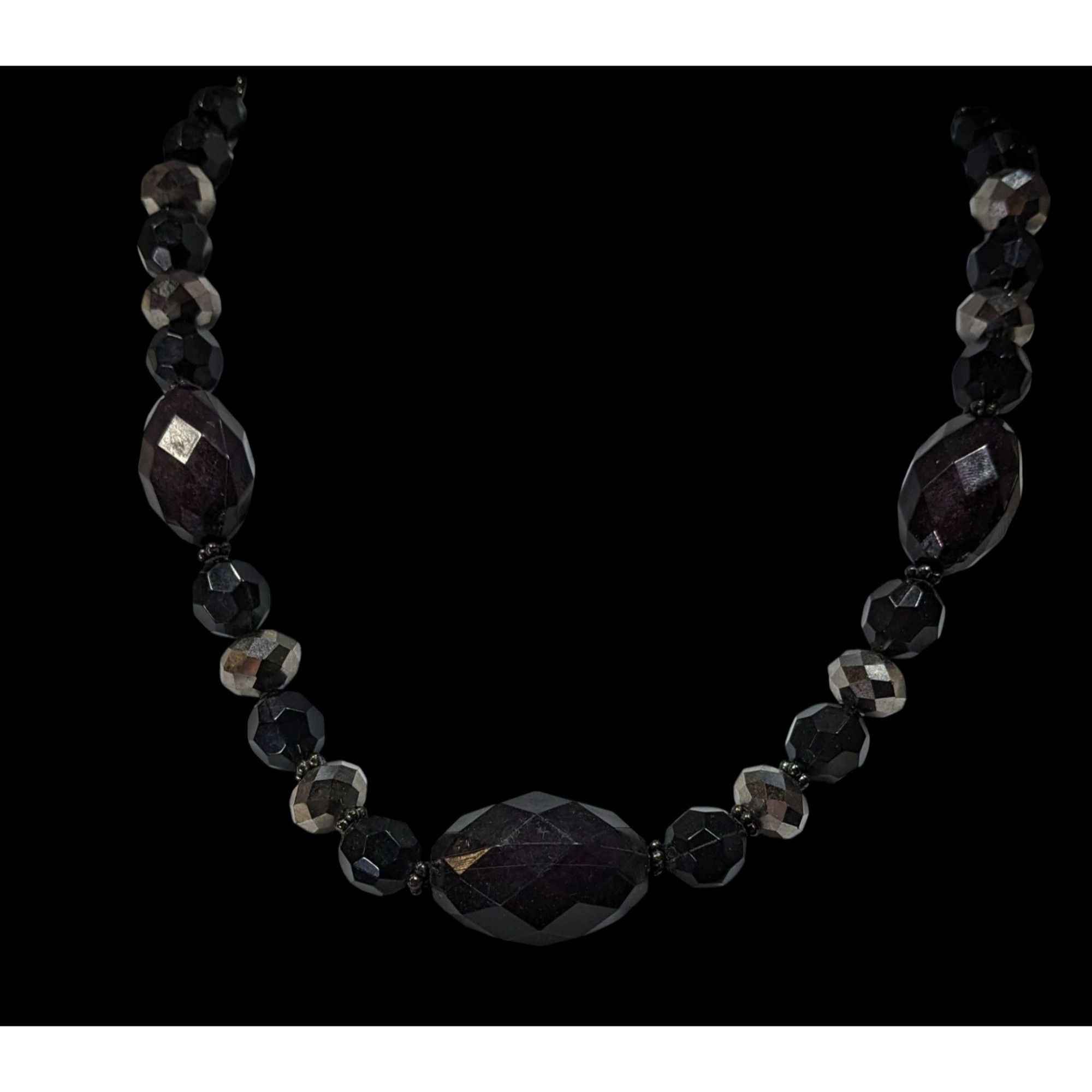 Other Chunky Gothic Black Beaded Necklace With Metallic Accents Size ONE SIZE - 5 Thumbnail