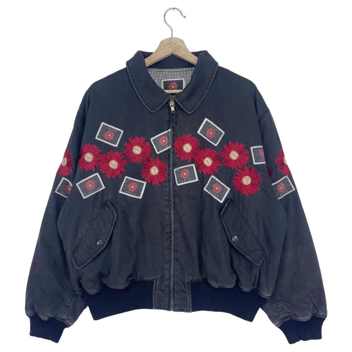 Japanese Brand Art Patchwork Cotton Bomber Jacket Size US M / EU 48-50 / 2 - 1 Thumbnail