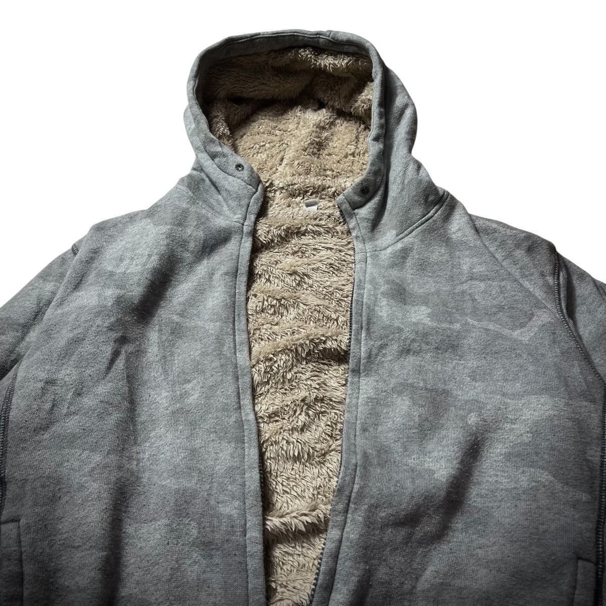 Japanese Brand Japanese Fur Camo Sherpa Grunge Punk Gothic Style Zip Hoodie Size US L / EU 52-54 / 3 - 4 Thumbnail