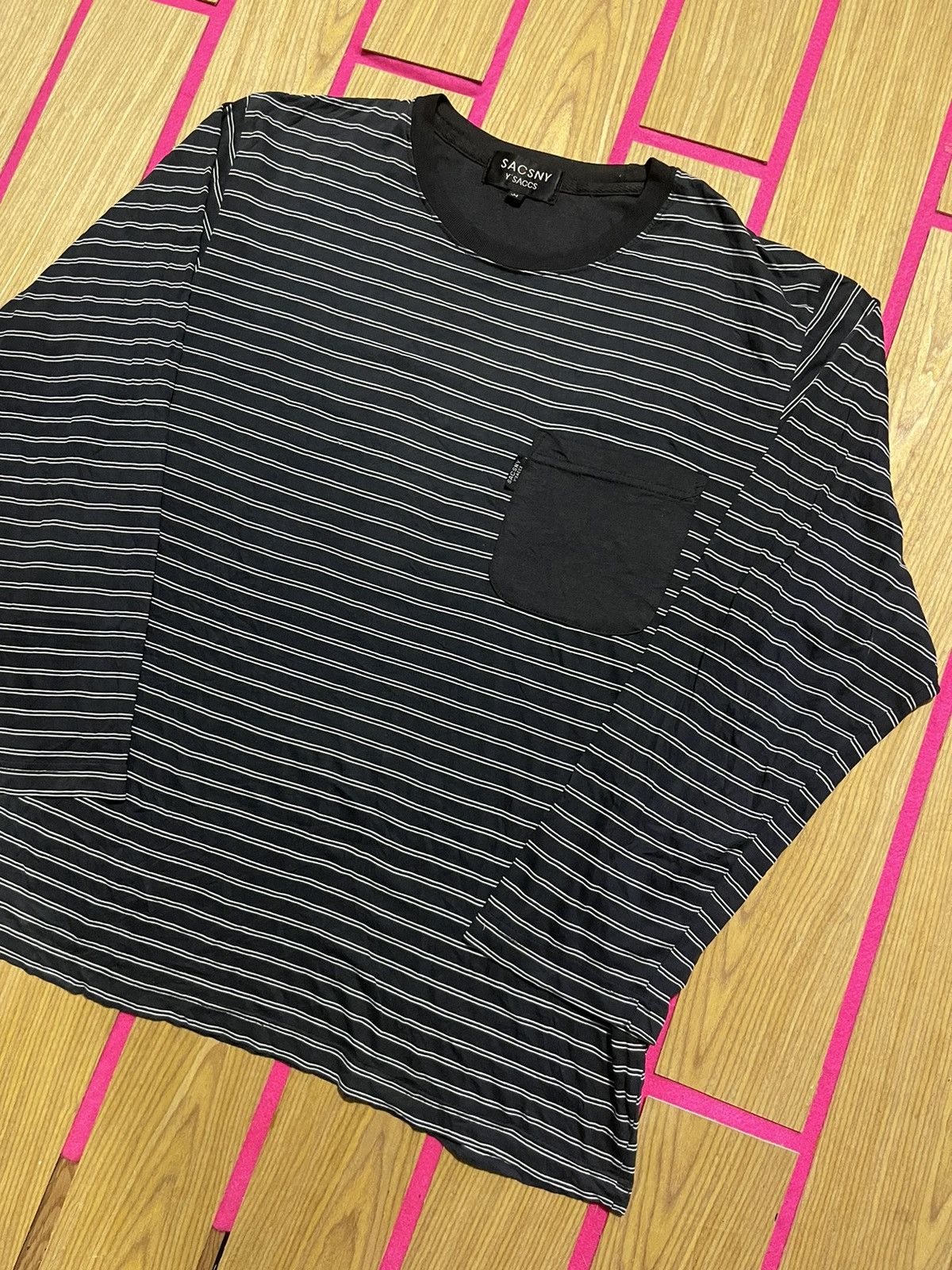 Y's Y'saccs Sacsny by yohji yamamoto striped long sleeve Size US M / EU 48-50 / 2 - 2 Thumbnail