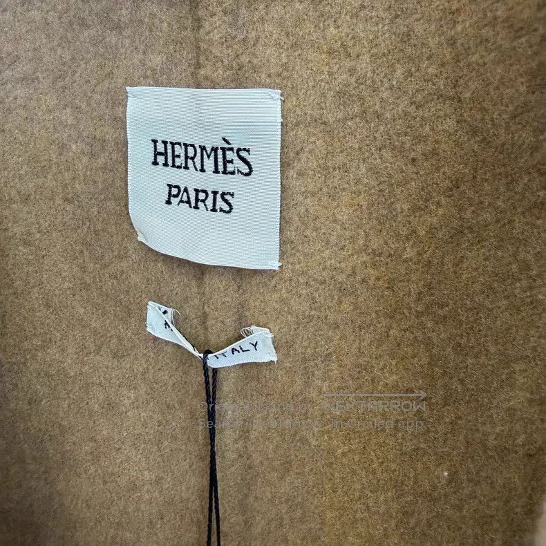 Hermes Hermes Navy and Camel Color Block Cashmere Belted Long Ove Size XXS / US 00 / IT 34 - 4 Thumbnail