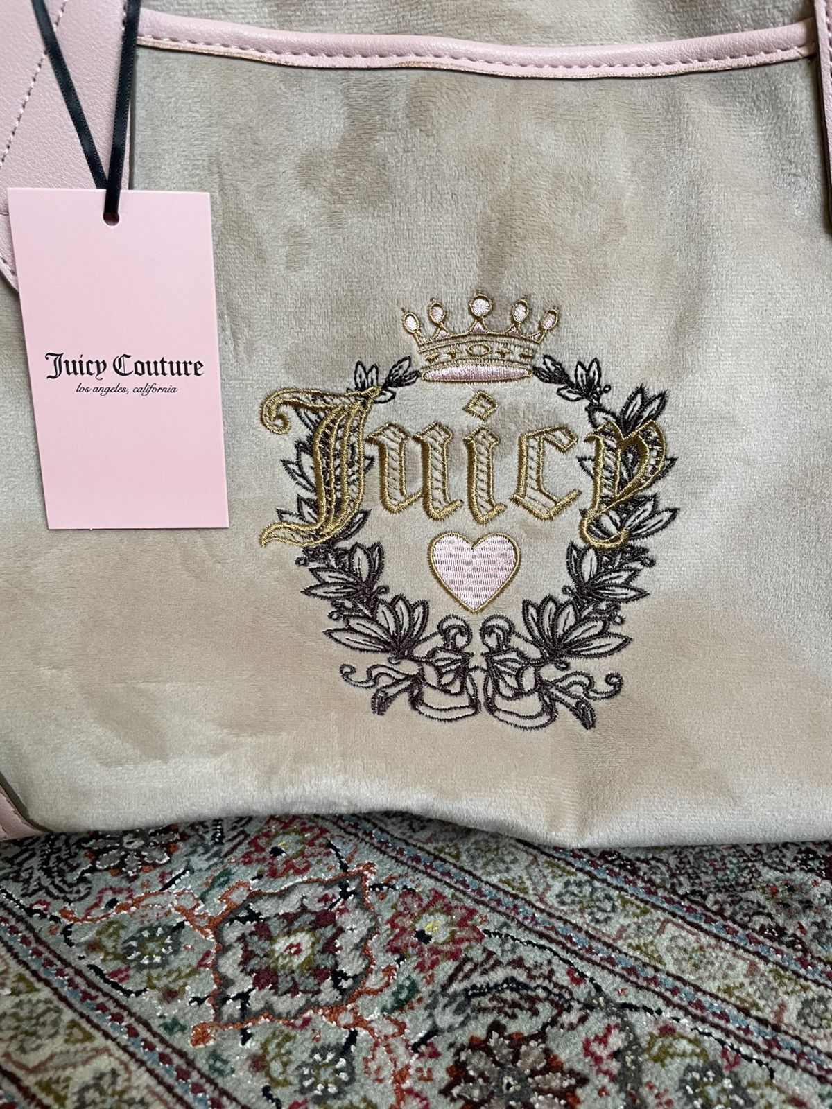 Juicy Couture Juicy Couture Velour Heritage Weekender Duffle Bag Size ONE SIZE - 2 Thumbnail